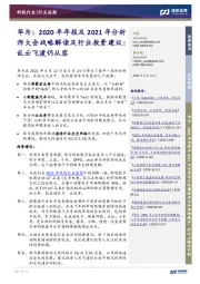 华为：2020年年报及2021年分析师大会战略解读及行业投资建议：乱云飞渡仍从容