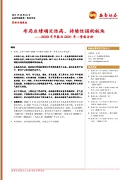 2020年年报及2021年一季报分析：布局业绩确定性高、持续性强的板块