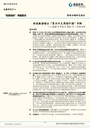 2020年年报及2021年一季报剖析：财报数据验证“资本开支周期早期”判断