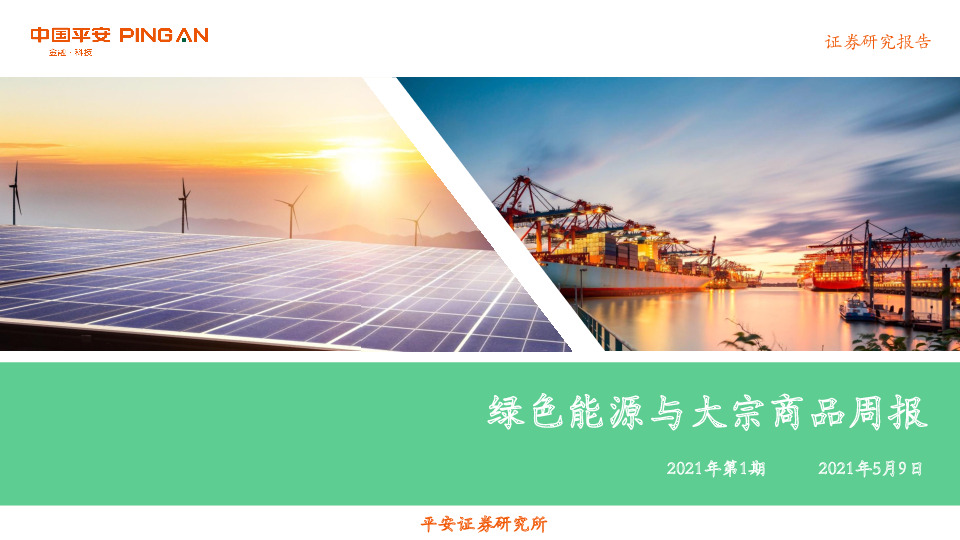绿色能源与大宗商品周报2021年第1期
