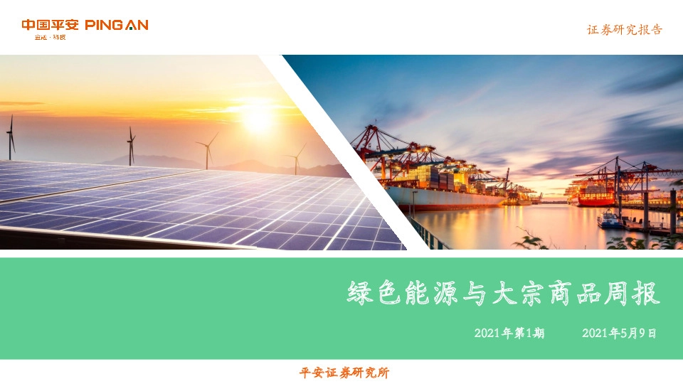 绿色能源与大宗商品周报2021年第1期