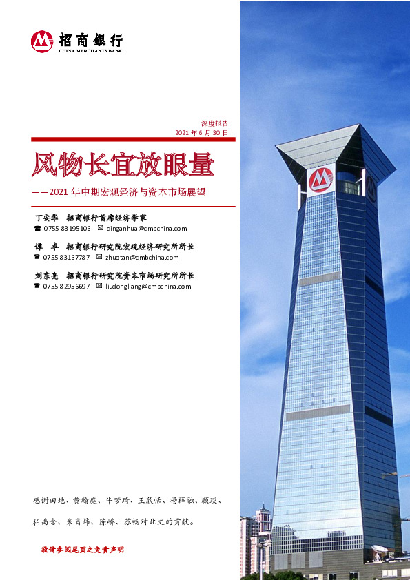 2021年中期宏观经济与资本市场展望：风物长宜放眼量