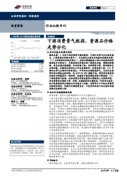 行业比较专刊：下游消费景气较弱，资源品价格走势分化