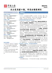 策略研究：关注变局窗口期，布局业绩高增长