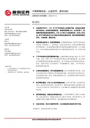 宏观经济分析报告：中期策略报告：以逸待劳，静待良机