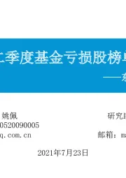 东吴策略·行业风火轮：二季度基金亏损股榜单