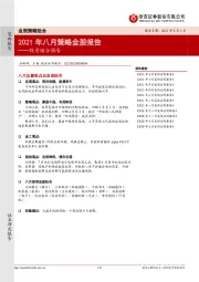 投资组合报告：2021年八月策略金股报告