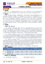 A股调整压力越发临近