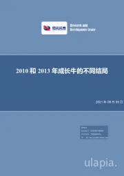 策略深度报告：2010和2013年成长牛的不同结局