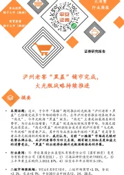 大消费行业周报：泸州老窖“黑盖”铺市完成，大光瓶战略持续推进