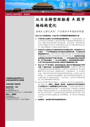 从日本转型经验看A股市：场结构变化结构主义薪火系列：产业转型中A股投资机遇