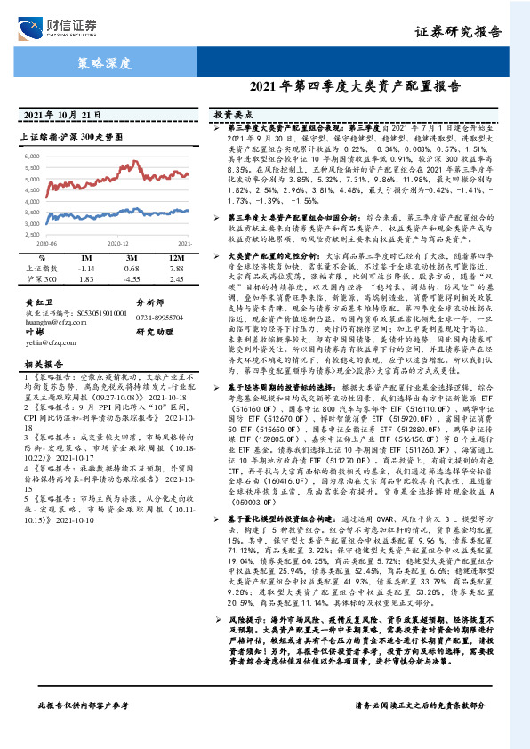 策略深度：2021年第四季度大类资产配置报告