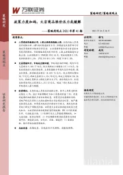 策略周观点2021年第41期：政策力度加码，大宗商品涨价压力或缓解