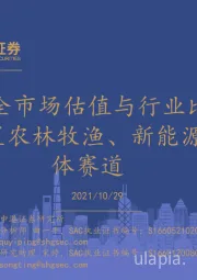 全市场估值与行业比较观察继续配置农林牧渔、新能源、半导体赛道