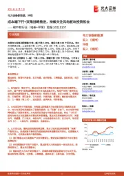 碳中和行业(电新+环保)周报:成本端下行+双海战略推进,持续关注风电板块投资机会