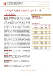 海外策略周报：本周美国大型科技股估值进一步上升