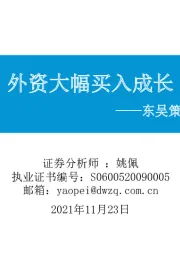 东吴策略·市场温度计：外资大幅买入成长