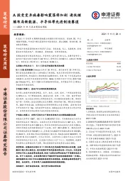 2021年11月第4周策略周报：A股受变异病毒影响震荡将加剧 逢低继续布局新能源、半导体等先进制造赛道