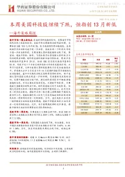 海外策略周报：本周美国科技股继续下跌，恒指创13月新低