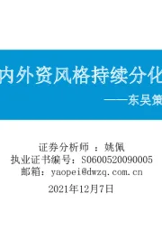 东吴策略·市场温度计：内外资风格持续分化