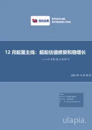 行业配置主线探讨：12月配置主线：超配估值修复和稳增长