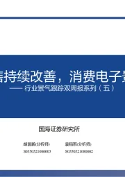 行业景气跟踪双周报系列（五）：家电销售持续改善，消费电子景气回暖