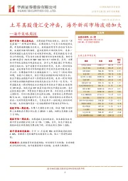 海外策略周报：土耳其股债汇受冲击，海外新兴市场波动加大