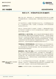 2021年末思考：转折之年：对策略研究员的灵魂拷问