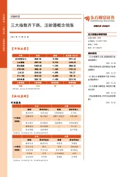 收盘综述：三大指数齐下跌，注射器概念领涨
