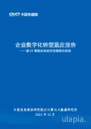 新IT赋能实体经济低碳绿色转型：企业数字化转型蓝皮报告