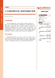 午盘解读：三大指数涨跌互现，独家药品概念领涨