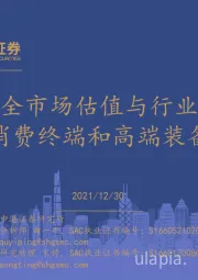 全市场估值与行业比较观察：继续布局消费终端和高端装备制造赛道