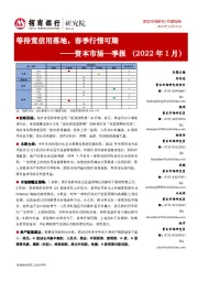 资本市场一季报（2022年1月）：等待宽信用落地，春季行情可期