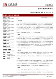 行业周观点2022年第三期:1月17日-1月21日