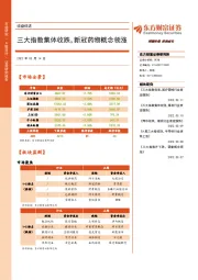 收盘综述：三大指数集体收跌，新冠药物概念领涨