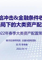 2022年春季大类资产配置策略：供给冲击&金融条件收紧 动荡格局下的大类资产配置策略