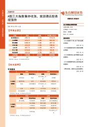 收盘综述：A股三大指数集体收涨，旅游酒店股表现强势