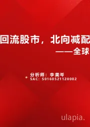 全球资金观察系列一：全球资金回流股市，北向减配科技消费