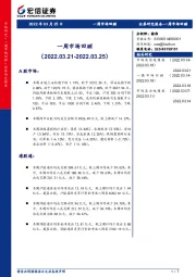 一周市场回顾