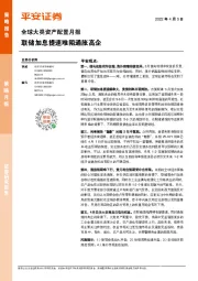 全球大类资产配置月报：联储加息提速难阻通胀高企