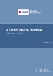 2022年A股一季报分析：上下游ROE差距扩大，但速度收敛