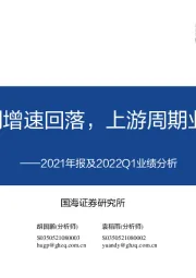 2021年报及2022Q1业绩分析：全A盈利增速回落，上游周期业绩占优