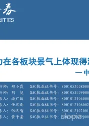 中观景气纵览第13期：经济压力在各板块景气上体现得淋漓尽致