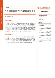 午盘解读：三大指数涨跌互现，汽车整车表现强势