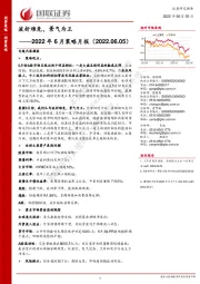 2022年6月策略月报：波折难免，景气为王