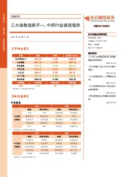 收盘综述：三大指数涨跌不一，中药行业表现强势