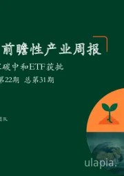 绿色能源与前瞻性产业周报2022年第22期总第31期：首批八家碳中和ETF获批