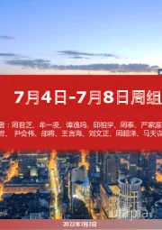 7月4日-7月8日周组合汇总