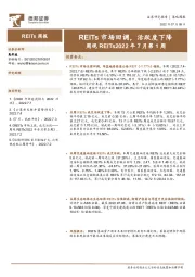 周观REITs2022年7月第1周：REITs市场回调，活跃度下降