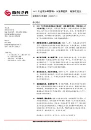 2022年宏观中期策略：水涨船已高，随波续逐流